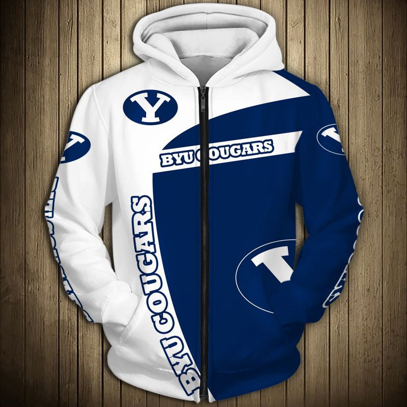 Byu Cougars Zip-Up Hoodie - Bold & Iconic